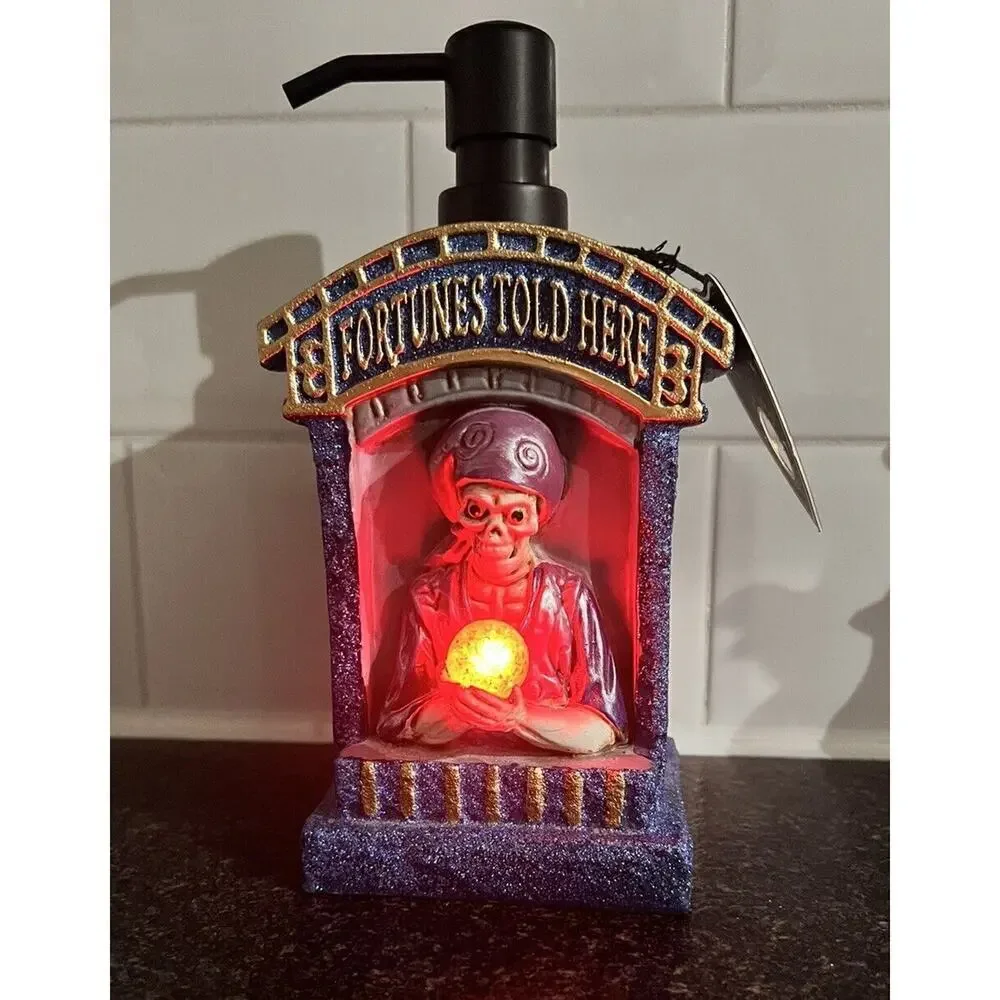 Mrs. Peter's Haunted Parlor Skeleton Fortune Teller Light & Sound Soap Dispenser